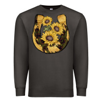 Smoke horseshoe sunflower camouflage Premium Sweatshirt - AdoDesignShop