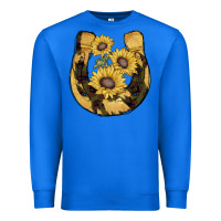 True Royal horseshoe sunflower camouflage Premium Sweatshirt - AdoDesignShop