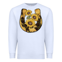 White horseshoe sunflower camouflage Premium Sweatshirt - AdoDesignShop