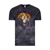 Halloween Bull Skull Vintage Tee | Teevron