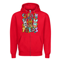 Red Chillin with my peeps Easter Zipper Hoodie - OliviaCreatesArt