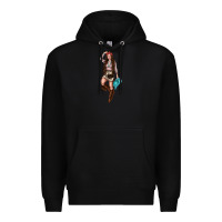 Black western cowgirl Premium Hoodie - NancyCooperArtShop
