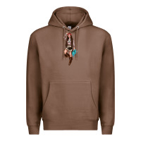 Chestnut western cowgirl Premium Hoodie - NancyCooperArtShop