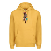 Mustard western cowgirl Premium Hoodie - NancyCooperArtShop
