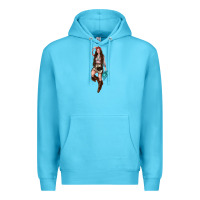 Ocean Blue western cowgirl Premium Hoodie - NancyCooperArtShop