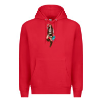 Red western cowgirl Premium Hoodie - NancyCooperArtShop
