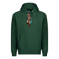 Sports Green western cowgirl Premium Hoodie - NancyCooperArtShop
