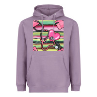 Lavender Nurse Stethoscope Seamless Pattern Heavyweight Hoodie - BundleAndBundleShop
