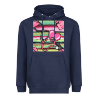 Navy Nurse Stethoscope Seamless Pattern Heavyweight Hoodie - BundleAndBundleShop