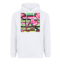 White Nurse Stethoscope Seamless Pattern Heavyweight Hoodie - BundleAndBundleShop