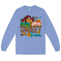 Colony Blue farm sweet farm Long Sleeve Tee - Zillion Design Studio