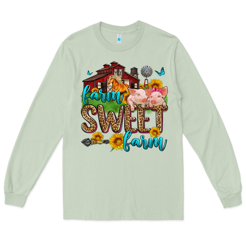 Farm Sweet Farm Long Sleeve Tee by Zillion Design Studio | Teevron