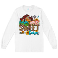 White farm sweet farm Long Sleeve Tee - Zillion Design Studio