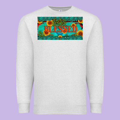 Blessed Turquoise Gemstone Cactus And Sunflower Licanse Plate Premium Sweatshirt Designed By Artiststas