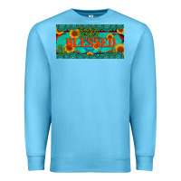 Ocean Blue blessed turquoise gemstone cactus and sunflower licanse plate Premium Sweatshirt - Artiststas