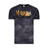 Cloud Black peace love coffee Vintage Tee - BarkalooDesign