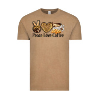Peace Love Coffee Vintage Tee | Teevron