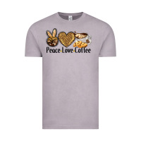 Vintage Zinc peace love coffee Vintage Tee - BarkalooDesign