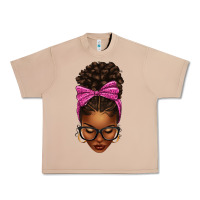 Burro afro messy bun pink leopard bow Urban Heavy Tee - texasbilliewilder