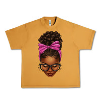 Peanut Butter afro messy bun pink leopard bow Urban Heavy Tee - texasbilliewilder