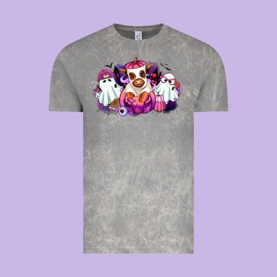 Vintage Tee Halloween ghost Heifer