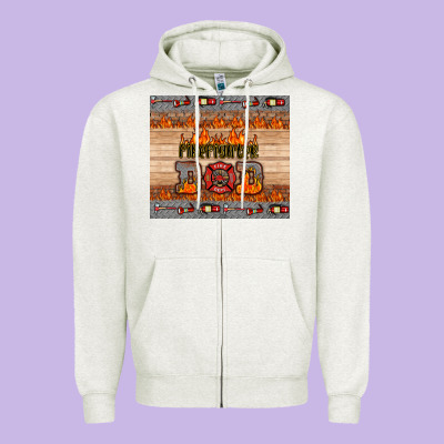 Firefighter Dad Zipper Hoodie Designed By Hra Design Shop