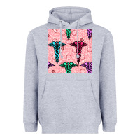 Heather Grey Medicine Seamless Pattern Heavyweight Hoodie - BundleAndBundleShop