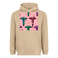 Mushroom Medicine Seamless Pattern Heavyweight Hoodie - BundleAndBundleShop