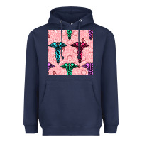 Navy Medicine Seamless Pattern Heavyweight Hoodie - BundleAndBundleShop