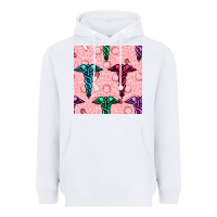 White Medicine Seamless Pattern Heavyweight Hoodie - BundleAndBundleShop