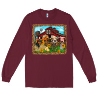 Burgundy farm life Long Sleeve Tee - Zillion Design Studio