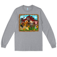 Heather Grey farm life Long Sleeve Tee - Zillion Design Studio