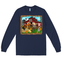 Navy farm life Long Sleeve Tee - Zillion Design Studio