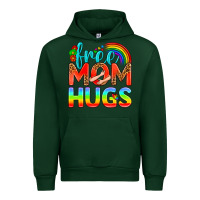 Forest Green Pride LGBTQ Free Mom Hugs Urban Hoodie - BundleAndBundleShop