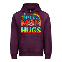Mauve Wine Pride LGBTQ Free Mom Hugs Urban Hoodie - BundleAndBundleShop