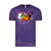 Cloud Purple Halloween ghost and jack o lantern Vintage Tee - RanaPortraitStore