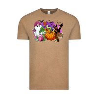 Vintage Coffee Halloween ghost and jack o lantern Vintage Tee - RanaPortraitStore