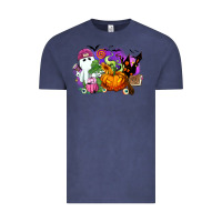 Vintage Denim Halloween ghost and jack o lantern Vintage Tee - RanaPortraitStore