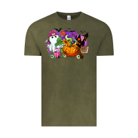 Vintage Olive Halloween ghost and jack o lantern Vintage Tee - RanaPortraitStore