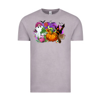 Vintage Zinc Halloween ghost and jack o lantern Vintage Tee - RanaPortraitStore