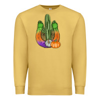 Antique Gold horseshoe halloween cactus Premium Sweatshirt - AdoDesignShop