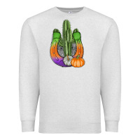 Oatmeal Heather horseshoe halloween cactus Premium Sweatshirt - AdoDesignShop