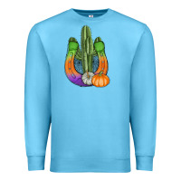 Ocean Blue horseshoe halloween cactus Premium Sweatshirt - AdoDesignShop