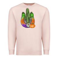 Pale Pink horseshoe halloween cactus Premium Sweatshirt - AdoDesignShop