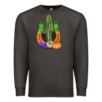 Smoke horseshoe halloween cactus Premium Sweatshirt - AdoDesignShop