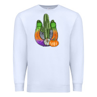 White horseshoe halloween cactus Premium Sweatshirt - AdoDesignShop
