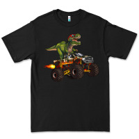 Black monster truck and t rex dinosaur Premium Tee - Artiststas