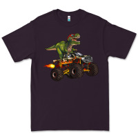 Plum monster truck and t rex dinosaur Premium Tee - Artiststas