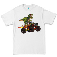 White monster truck and t rex dinosaur Premium Tee - Artiststas