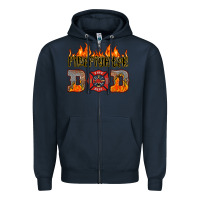 Navy firefighter dad Zipper Hoodie - HRA Design Shop